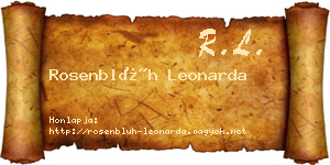 Rosenblüh Leonarda névjegykártya